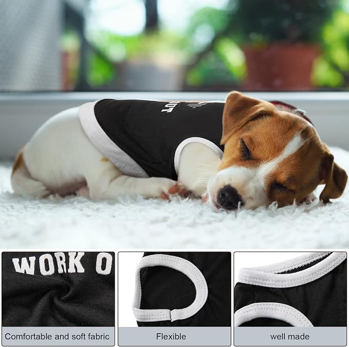 Reginary 8 Pcs Dog Clothes for Small Dogs Boy Summer Shirts Soft Breathable Chihuahua Yorkie Cute Pattern Sleeveless Puppy Cat Tank Vest Fit for Mini and Medium Dogs(Small)