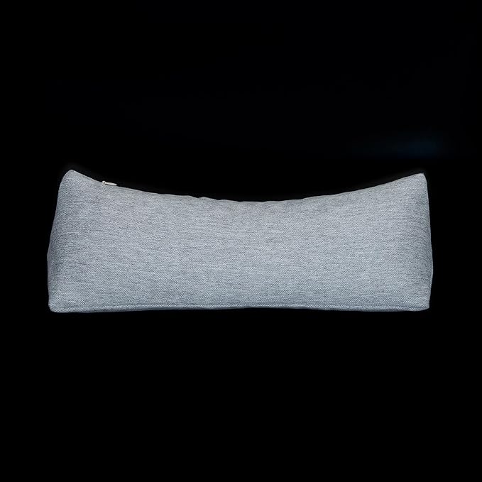 Buckwheat Neck Support Pillow Cervical Neck Cylinder Bolster Pillow,Buckwheat Hulls Adjustable Roll Pillow,Neck Pain Relief for Back and Side Sleepers Round Pillows for Lunch Break Grey, 6*15 inch
