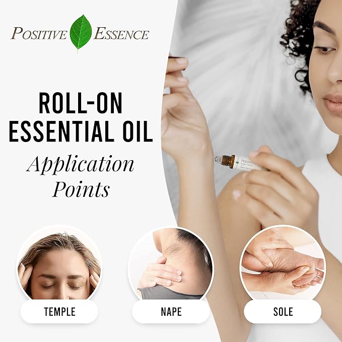 Tea Tree Oil Roll On, Essential Oil Roll-On with Jojoba Oil, Organic Tea Tree for Skin Application Roller, Leak-Proof Metal Rollerball (15 mL)