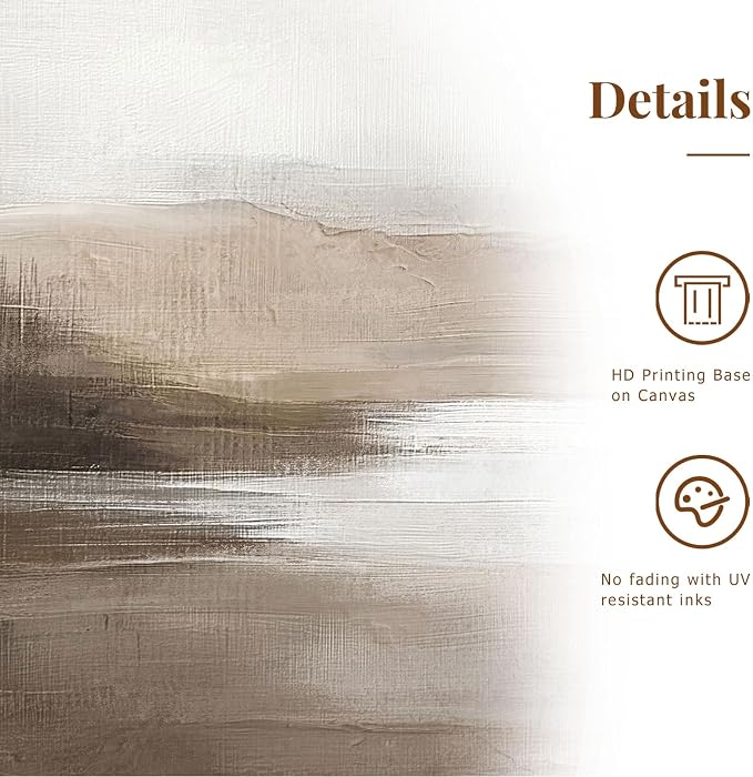 SAFERRYHOME Neutral Abstract Landscape Shapes Wall Art,3 Panels 16x24 Inch | Minimalist Framed Canvas Print Set, Abstract Illustrations Modern Nordic Calm Decor for Living Room,Bedroom,Bathroom,Hallway