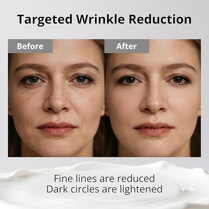 Premium Eye Serum with 360° Roller, Reduce Puffiness, Fade Dark Circles, Anti-Wrinkle, 15ML/0.51FL.OZ