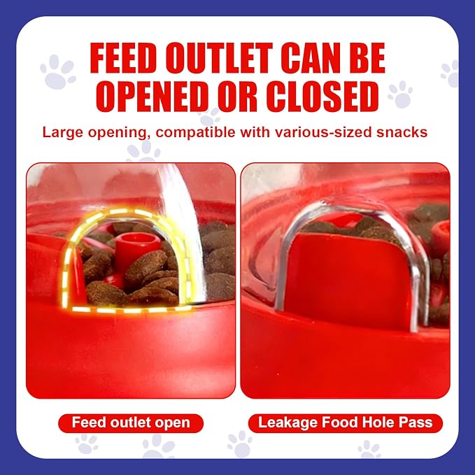 Pet Food Dispenser Toy Slow Feeder Puzzle Toy for Dogs & Cats, Interactive Treat Ball for Boredom, Anxiety Relief and Mental Stimulation (Blue)