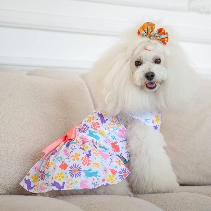 CuteBone Dog Mesh Dress Puppy Sundress Pet Outfit Summer Fashion for Small Dogs Girl Cat Clothes