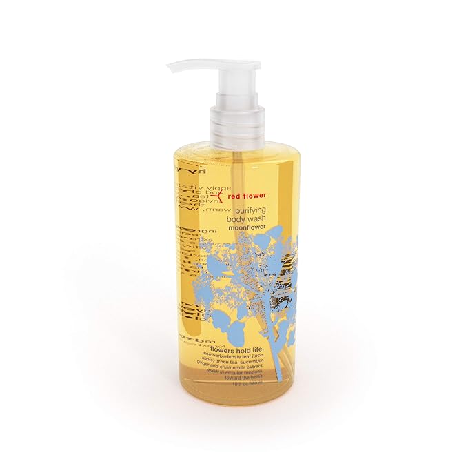 Red Flower Moonflower Body Care Duo: Purifying Body Wash & Softening Lotion for Hydrated, Smooth, and Nourished Skin