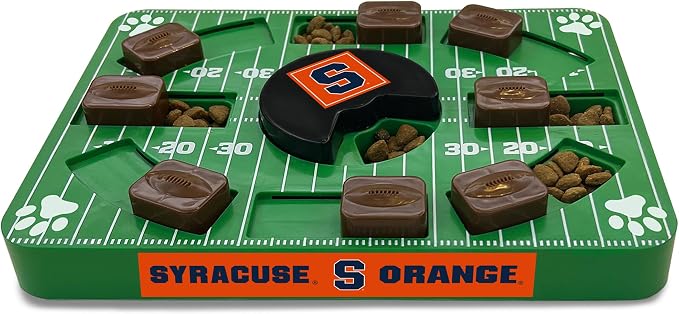 Pets First NCAA Syracuse Orange Puzzle Toy, Puzzle Treat Dog Toy, Interactive Dog Treat Toy, Dog Puzzle Feeding Slow Toy