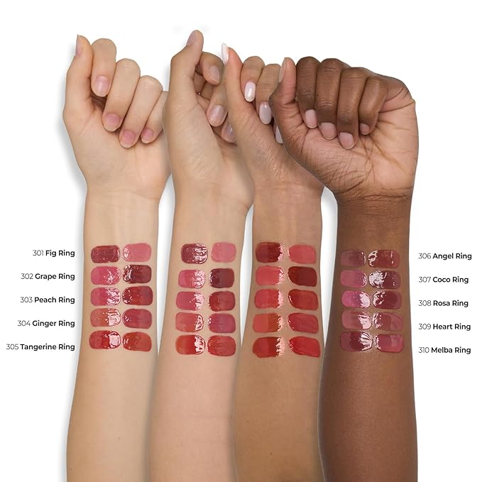 Laka Jelling Nude Gloss, 4.5g/0.15oz, Sheer Hydrating Lip Oil with No Stain, Non-Sticky, Nourishing Gloss for a Fresh, Glowy Look, Vegan, Clean Beauty Makeup, K-Beauty (#303 Peach Ring)