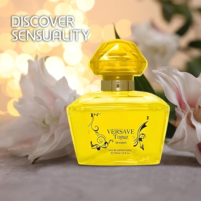 A CENTER Versave Topaz Eau de Parfum Spray for Women,Wonderful Gift,Gourmand Fragrance,Daytime and Casual Use,for all Skin Types,a Classic Bottle,3.4 Fluid Ounce