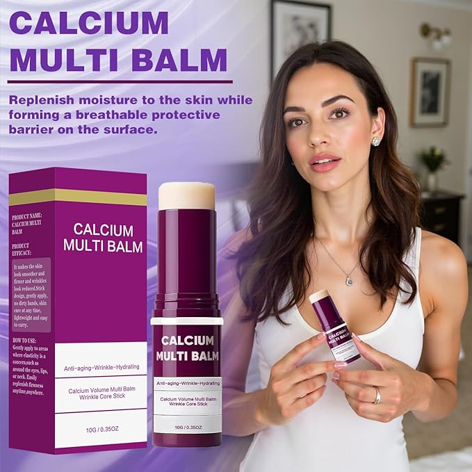 Calcium Multi Balm Stick, Calcium Volume Multi Balm, Firming & Hydrating Collagen Cream for Face, Eyes, Neck