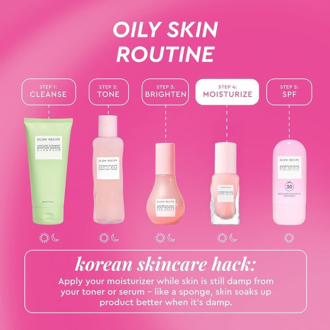Glow Recipe Pink Juice Water Gel Moisturizer Travel Size, Korean Gel Moisturizer for Glass Skin, Oil-Free Hydrating Hyaluronic Acid Face Moisturizer for Oily Skin, Non-Comedogenic, Long-Lasting (25ml)