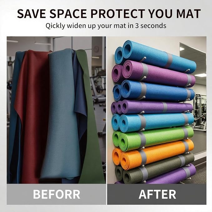 Yoga Mat Carrier Strap, Adjustable Thick Straps Sling for Carrying Large Mats, Stretching Band