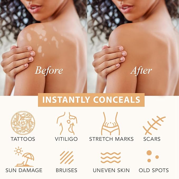Leg Makeup Waterproof No Transfer, Light Long-Lasting, Easy Application, Legs & Body Concealer Makeup. (Fairest Glow)
