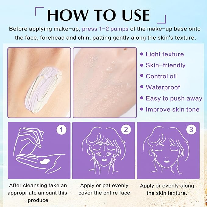 Color Correcting Facial Serum SPF 50 PA+++ Sunscreen Isolation Cream One Step Color Corrector Moisturizing Brightening Makeup Primer for Face Before Makeup Radiance Skin
