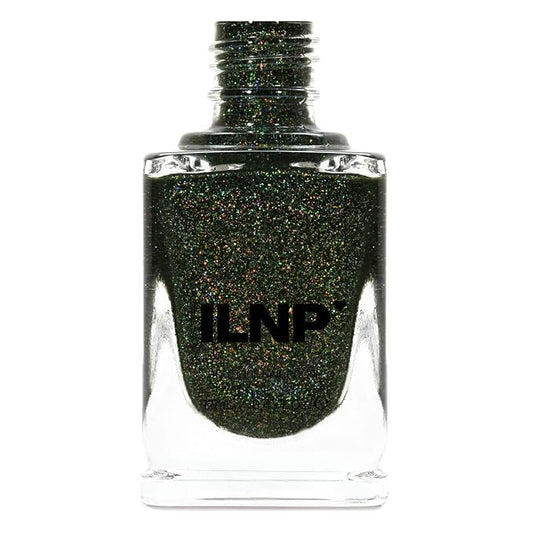ILNP Ski Lodge - Deep Mossy Green Holographic Nail Polish