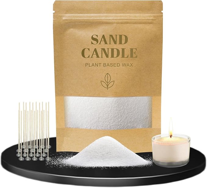 Scented Candle Sand – Candlelit Orchard | 17.6oz Natural Wax Beads with 20 Wicks | Cozy Holiday Aroma, Smoke-Free, 120+ Hours of Festive Light & Warmth