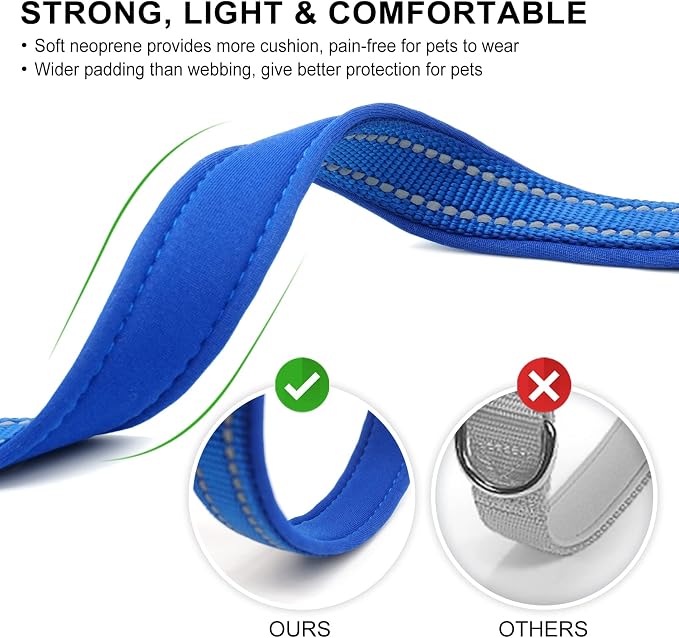 azuza Airtag Dog Collar, Puppy Collar with Airtag Holder, Royal Blue, XS