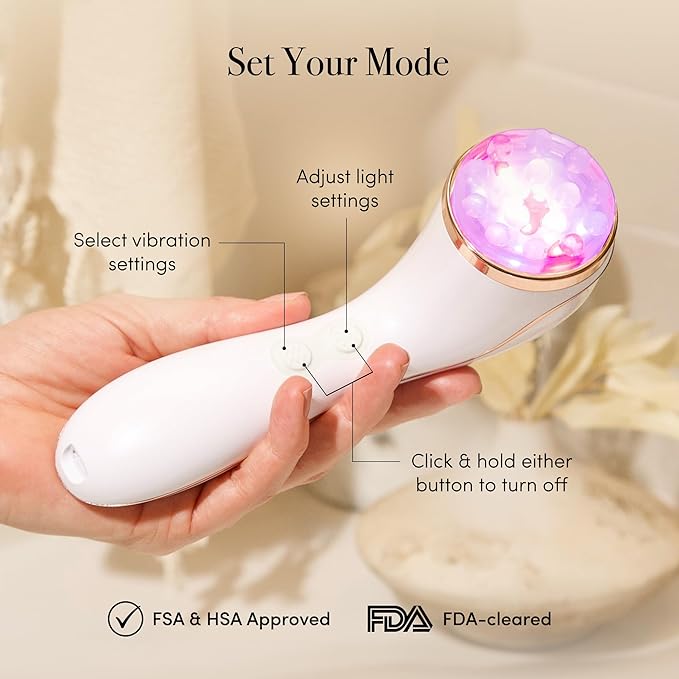 reVive Light Therapy Lux Collection Soniqué Cleanser, Sonic Face Cleanser Brush with Medical-Grade Red Light Therapy for Face, Water-Resistant, FSA HSA Eligible