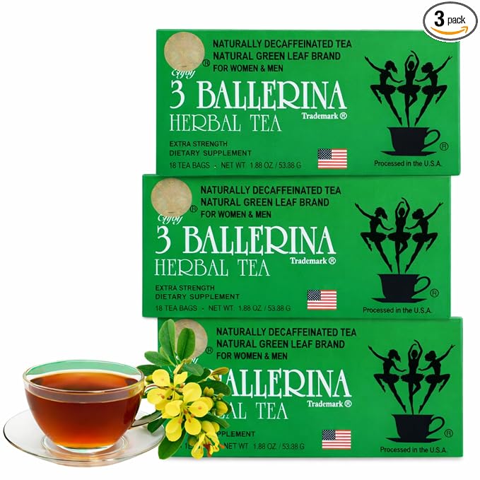 3 BALLERINA TEA DIETERS DRINK EXTRA STRENGTH, 1.88oz 18 Count(3 BOXES)