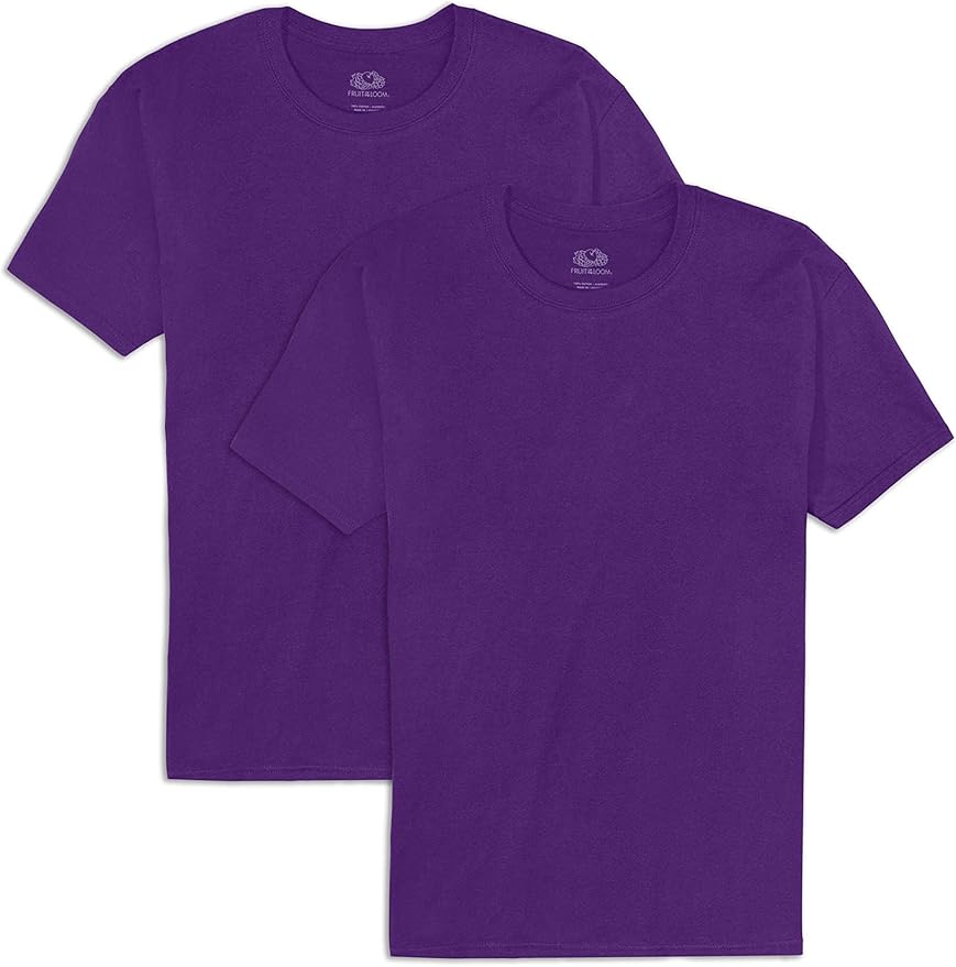 Fruit of the Loom Men's Eversoft Cotton Odor Control & Breathable Moisture Wicking T-Shirts