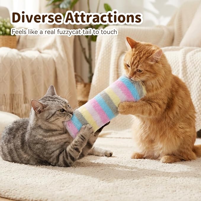 Cat Toys 3 Pack Catnip Pillows, Soft and Durable Crinkle Sound, Rainbow