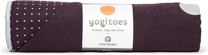 Manduka Yogitoes Hot Yoga Mat Towel - 79" | Moisture Activated Grip | Patented Silicone Nubs | Highly Absorbent, Durable & Easy Care | Made from Recycled Materials | 79 x 24 Inches | Indulge