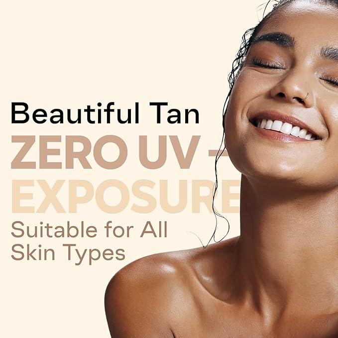 Self Tanning Drops Kit with Mixing Palette – Made in Korea with Natural Ingredients, Aloe Leaf Juice & Hyaluronic Complex Face & Body Non-Toxic, Fragrance-Free, Sunless Bronzing Glow (white)