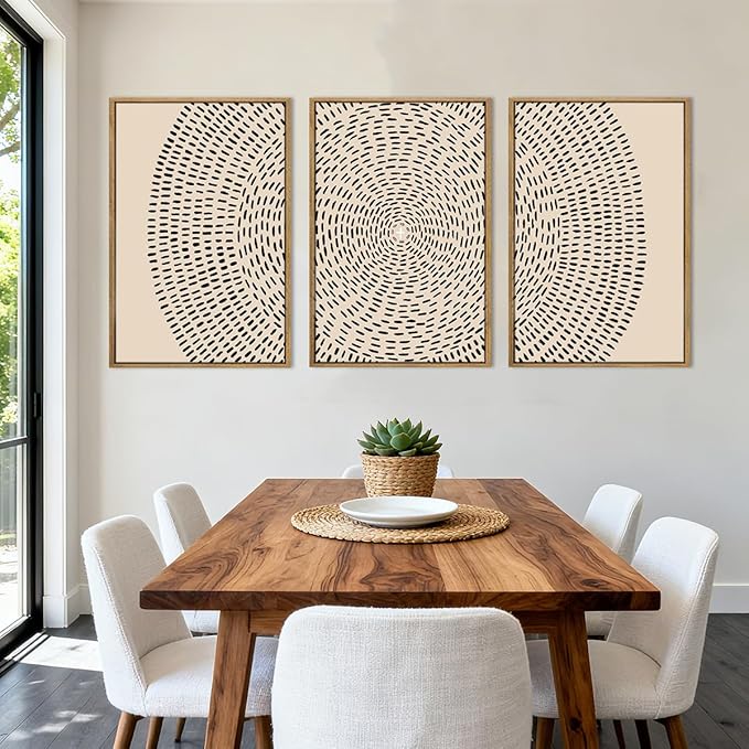 ANHUIB Jesus Wall Art 16x24 Inch Jesus Feeds The 5000 Canvas Wall Art Set of 3 Framed Easter Christian Wall Decor Modern Abstract Art Print for Living Room Bedroom Office
