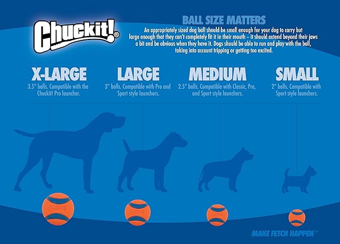 Chuckit! Air Fetch Ball Dog Toy, Medium 2.5in, Lightweight, 20-60lbs Dogs