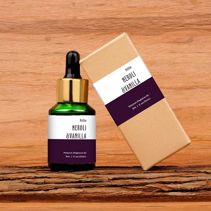 Neroli Vanilla Fragrance Oil, MitFlor 30ml Essential Diffuser Oil, Large Size Premium Grade Fragrance Oil for Soap & Candle Making, Aromatherapy Scented Oil for Home Fragrance