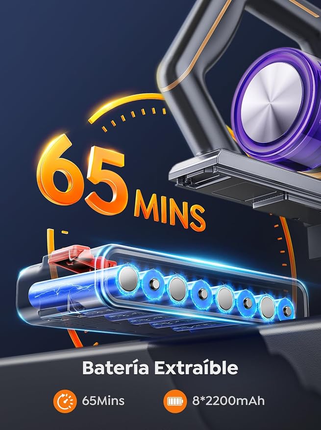 INTETURE Cordless Vacuum Cleaner, 650W 55KPA 70 Mins Vacuum Cleaners for Home, Anti-Tangle Stick Vacuum with Touch Screen, Wall Mount Charging, Upgraded Vacuum Cordless for Pet Hair/Carpet/Floors