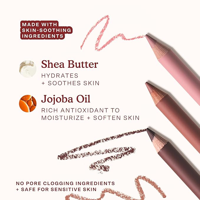 Tower 28 OneLiner - Multi-Use Creamy Lip Liner, Eyeliner & Face Makeup Pencil for Sensitive Skin - Hydrating, Vegan Formula with Shea Butter - Matte, Long-Lasting Finish - Muted Mauve (1 Count)