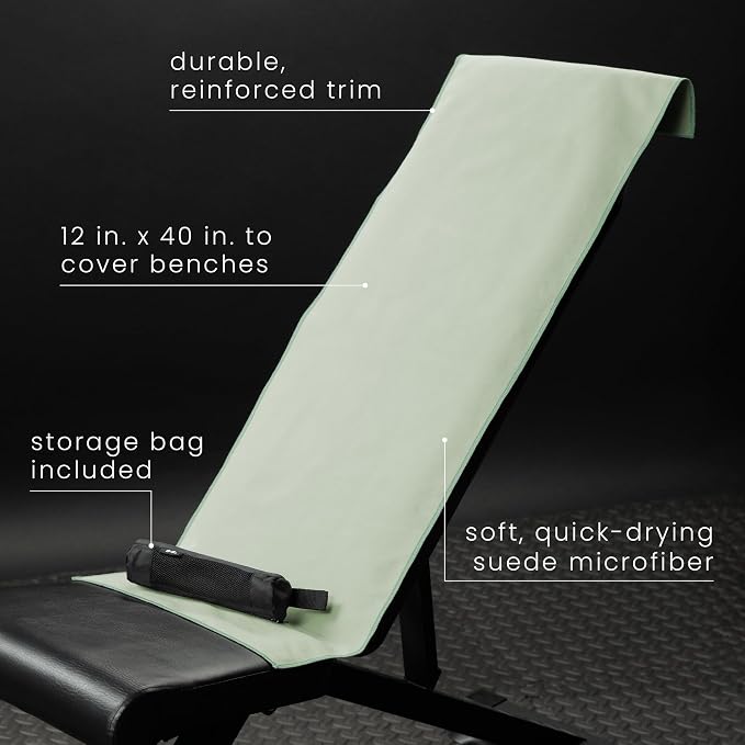 S&T INC. Gym Travel Towel, 1 Pack, Cooling Towels for Camping, Yoga, Home and Gym Bag, 1 Storage Bag Included, 12 Inch x 40 Inch, Microfiber, Sage Green