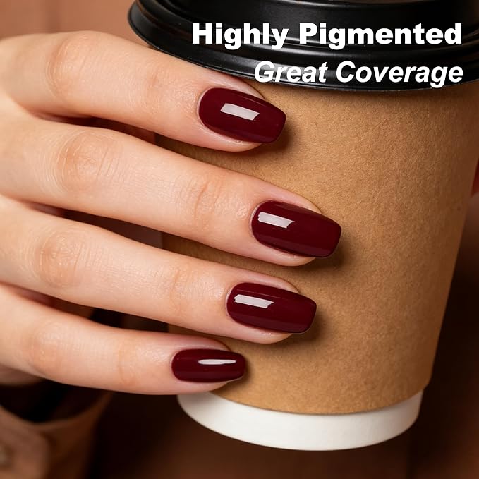 YTD Likomey Rose Red Gel Nail Polish,15ml Salon Home DIY Manicure and Pedicure Fall Winter UV Color Varnish,CS477