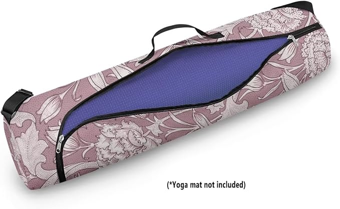 Yoga Mat Bag with Adjustable Shoulder Strap and Handle Zipper, 30in Wide x 6.3in Diameter for Yoga Mat Storage