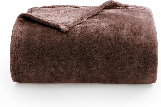 BEDELITE Fleece Blanket Soft Plush Full Bed Blanket Brown 84"x90" | Ultra Soft Fleece, Plush Microfiber, Lightweight Warmth, All Season Comfort, Fade Resistant, Machine Washable, Couch Sofa Bed