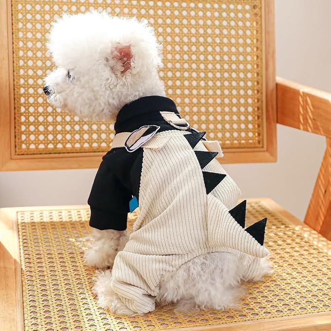 Dog Stylish Overalls Comfortable Puppy One Piece Outfits Summer Bib Overalls for Small Dogs Cute Pet Onesie Jumpsuit Chihuahua Yorkies Birthday Holiday Clothes Cat Costume