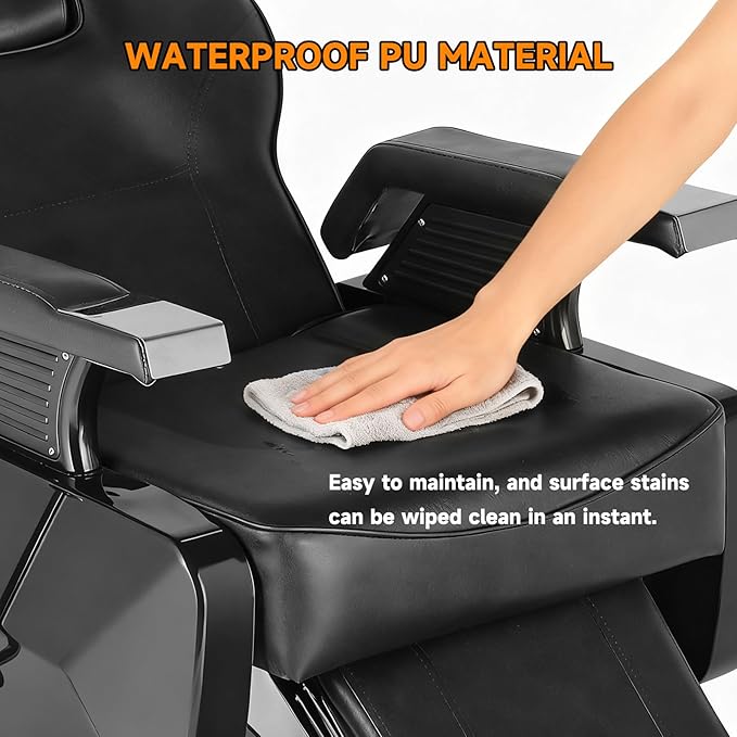 Barber Chair Hydraulic Reclining Salon Chair Styling Chairs Hair Chair 360 Degrees Rolling Swivel Barber Chairs for Barbershop Hair Salon Black