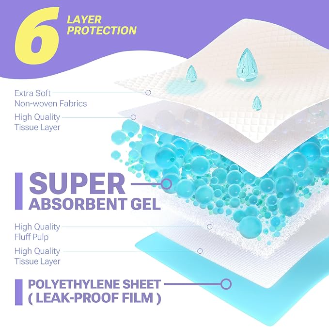 CLEAN SPACES Puppy Pads 100 Count, 22"x22" | Super Absorbent Disposable Pee Pads for Dogs That Neutralize Odor, Wee Wee Pads / Potty Training Pads