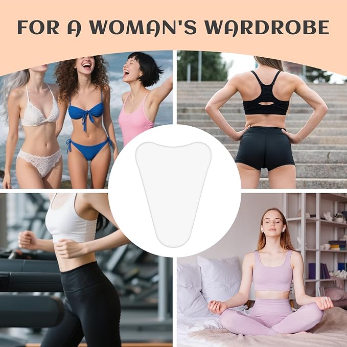 6 Pack Y Shape Concealer for Women,Reusable Anti Underwear for Women,Invisible Silicone Ladies' Seamless Pads Cover for Leggings Swimsuits All and Yoga Pants(Transparent Color)