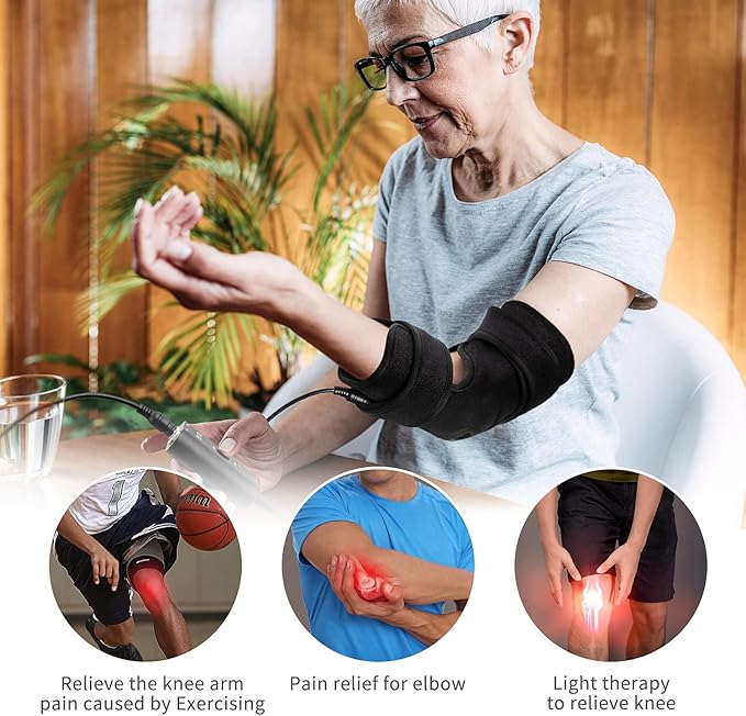 Near Infrared Red Light Therapy Warp Devices for Knee Joint Pain Relief LED 880NM Wearable Elbow Light Therapy Pads Home Use FDA Cleared Device
