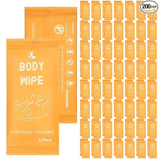 Timgle 200 Pcs Acidified Travel Deodorant Wipes for Women & Men Variety Pack Mini Hypoallergenic Face and Body Wipes Disposable Individually Wrapped Cleansing for Travel Gym