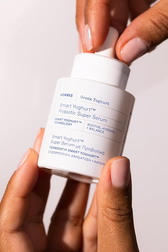 KORRES Greek Yoghurt Re-Balancing Skin Supplement Serum with Pre & Probiotics, Triple Hyaluronic Acid & WaterPatch, Hydrating Face Serum for Redness & Radiant Skin, 1.01 fl oz