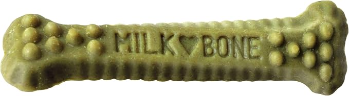 Milk-Bone Brushing Chews, Small/Medium, Fresh Flavor, 45 Dental Treats | 5 (9-count) bags, Daily dental dog treats, For dogs 25-49 lbs., Fresh mint flavor
