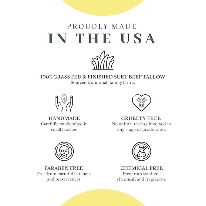 Vanman’s - Tiny Tallow and Honey Balm - Unscented Face Moisturizer with Grass-Fed/Finished Beef Tallow, Honey, and Vitamins A, K, D, E - 0.25 oz