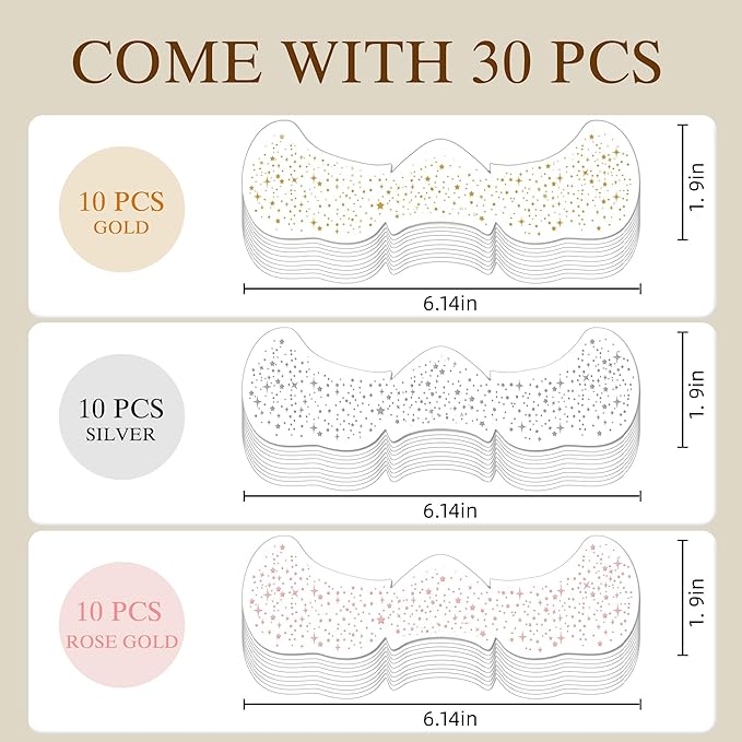 Glitter Freckles Face Tattoo, 30PCS Body Glitter Temporary Tattoos Sparkle Patches for Women, Waterproof Fake Freckles,Festival Rave Outfits Festival Decorations (GOLD&Silver&Rose Gold)
