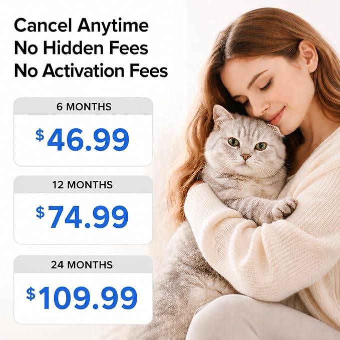 Pet GPS Tracker for Dogs, Real Time Location Tracking Device Lightweight Waterproof Collar Tracker with App Long Battery Life Subscription Required
