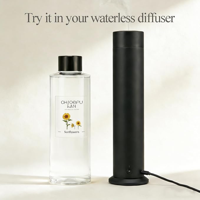 Sunflowers Scented Oil Diffuser Refill 200ml/6.76 fl oz Air Freshener with Natural Essential Oils，Floral Fruity Scent, Daisy-Inspired Long-Lasting Diffuser Oil, Home & Bathroom Decor
