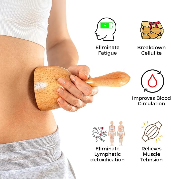 3 PCS Wood Therapy Massage Tools - Professional Maderoterapia Kit for Body Sculpting, Improving Circulation, and Muscle Relaxation