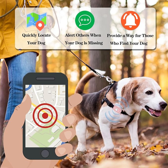 Waterproof Dog Collar Compatible with Samsung Galaxy SmartTag2 | Silicone GPS Tracker Hidden Loop Holder for Smart Tag2, Anti-Lost Collar Tag2 Paw Case (Pink)