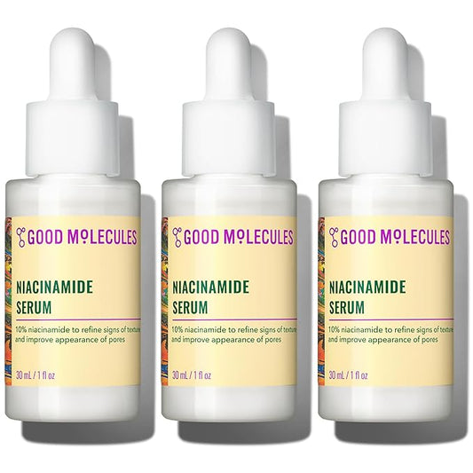 Good Molecules Niacinamide Serum Pack 3 – 30 ml Each (Total 90 ml) | 10% Niacinamide Serum to Target Blemishes, Uneven Skin Tone & Enlarged Pores