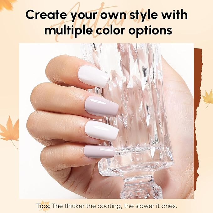 AIMEILI Jelly Gel Nail Polish Set 12pcs, Hema Free, Cruelty Free, Vegan, Soak Off Nude Pink Neutral Sheer Nail Art Manicure - Kit 31